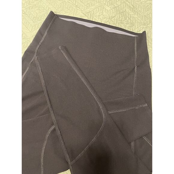 Spanx Large Black Leggings Every Wear Active Mesh Contour Printed Power Shaping - Picture 5 of 6